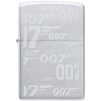 Zippo Windproof Lighter - Color Image James Bond 007 Design Satin Chrome | 48735 ,