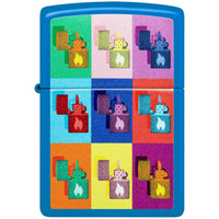 Zippo Windproof Lighter - Color Image Pop Art Design Sky Blue Matte Metal | 48722 ,