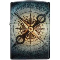 Zippo Windproof Lighter - Compass Skull Design White Matte Glow In The Dark | 48562 ,