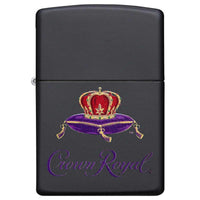 Zippo Windproof Lighter - Crown Royal Logo Design Black Matte Finish Pocket | 49754 ,