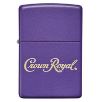 Zippo Windproof Lighter - Crown Royal Script Logo Design Purple Matte Finish | 49460 ,