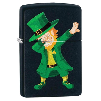 Zippo Windproof Lighter - Dabbing Leprechaun Black Matte | 49124 ,