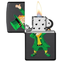 Zippo Windproof Lighter - Dabbing Leprechaun Black Matte | 49124 ,