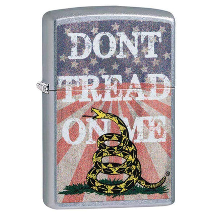 Zippo Windproof Lighter - Don't Tread on Me Street Chrome Finish | 49086 ,