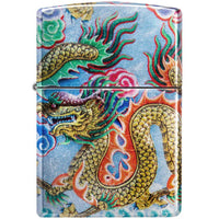 Zippo Windproof Lighter - Dragon Design 540° Fusion Color Tumbled Chrome | 48575 ,