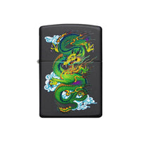 Zippo Windproof Lighter - Dragon Design Slithers Black Matte Finish Metal | 29839 ,