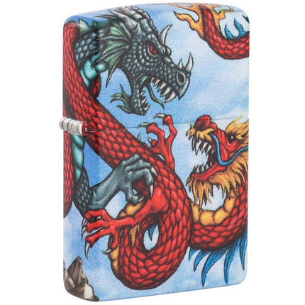 Zippo Windproof Lighter - Dragon Design with 540 Color Process Refillable | 49354 ,