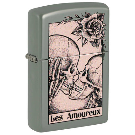 Zippo Windproof Lighter - Enchanting Death Kiss Color Image Design Sage Metal | 48594 ,