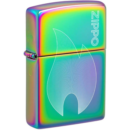 Zippo Windproof Lighter - Flame Design Multicolor High Polish Brass Pocket | 48978 ,