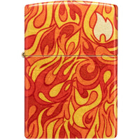 Zippo Windproof Lighter - Flickering Flames Fiery Design 540 Tumbled Brass | 48981 ,