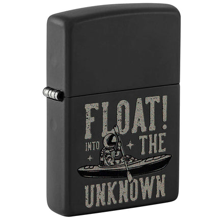 Zippo Windproof Lighter - Float into The Unknown Design Black Matte Finish | 48566 ,