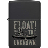 Zippo Windproof Lighter - Float into The Unknown Design Black Matte Finish | 48566 ,