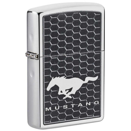 Zippo Windproof Lighter - Ford Mustangs Design High Polish Chrome Finish | 49328 ,