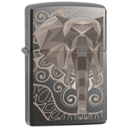 Zippo Windproof Lighter - Geometric Elephant Fancy Fill Design Refillable | 49074 ,