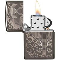 Zippo Windproof Lighter - Geometric Elephant Fancy Fill Design Refillable | 49074 ,