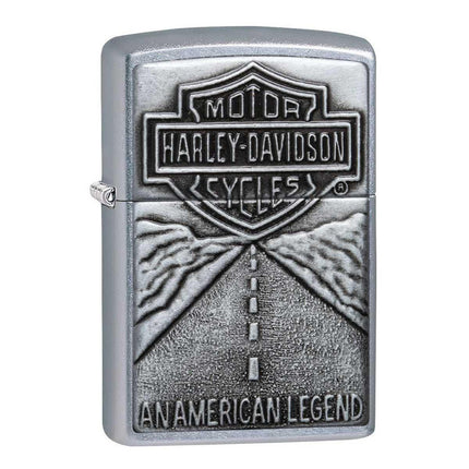 Zippo Windproof Lighter - Harley Davidson Bar and Shield on Street Chrome | 20229 ,