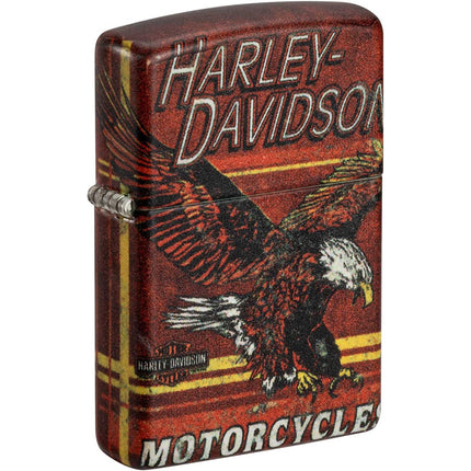 Zippo Windproof Lighter - Harley-Davidson Eagle 540 Color Brown Metal Finish | 48602 ,