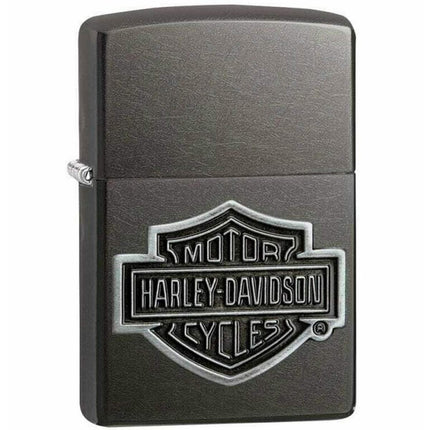 Zippo Windproof Lighter - Harley Davidson Grey Matte Finish Metal Refillable | 29822 ,