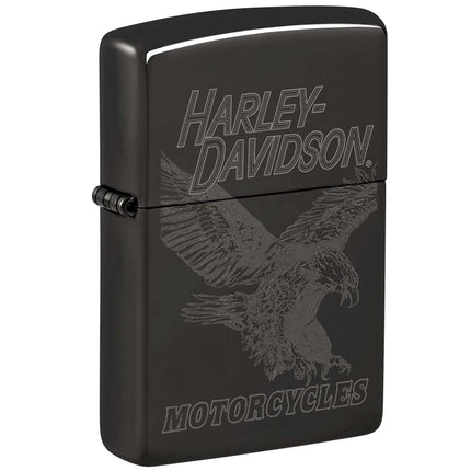 Zippo Windproof Lighter - Harley-Davidson Laser Fancy Fill High Polish Black | 48601 ,