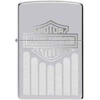 Zippo Windproof Lighter - Harley Davidson Logo Emblem Attached Brushed Chrome | 48993 ,