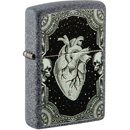 Zippo Windproof Lighter - Heart Design Classic Iron Stone Color Image Scene | 48720 ,