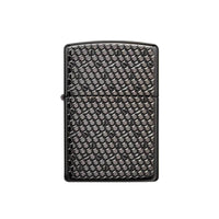 Zippo Windproof Lighter - Hexagon Design Black Ice Finish Metal Refillable | 49021 ,