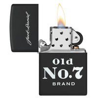 Zippo Windproof Lighter - Jack Daniel's Old No. 7 Black Matte | 49823 ,