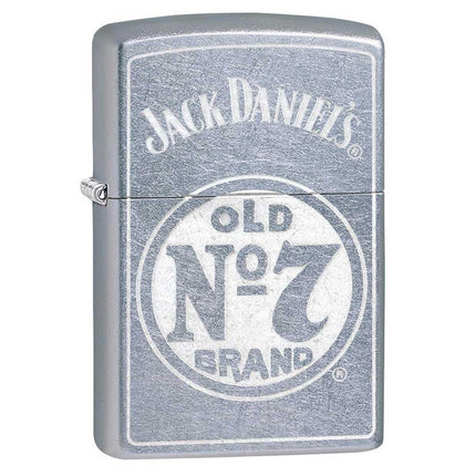 Zippo Windproof Lighter - Jack Daniel's Satin Chrome Finish Old No. 7 | 29757 ,