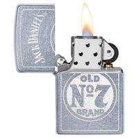 Zippo Windproof Lighter - Jack Daniel's Satin Chrome Finish Old No. 7 | 29757 ,
