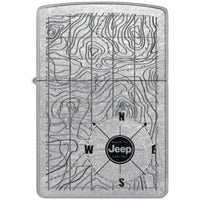 Zippo Windproof Lighter - Jeep Logo with Classic Topographical Map Motif | 48765 ,