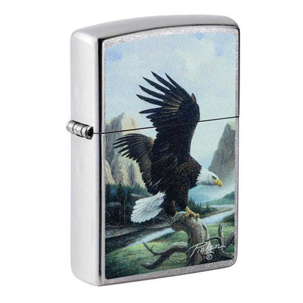 Zippo Windproof Lighter - Linda Picken Eagle Design Street Chrome | 49822 ,