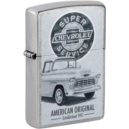 Zippo Windproof Lighter - Monochromatic Color Image Chevrolet Logo Design | 48757 ,
