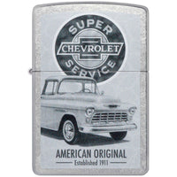 Zippo Windproof Lighter - Monochromatic Color Image Chevrolet Logo Design | 48757 ,