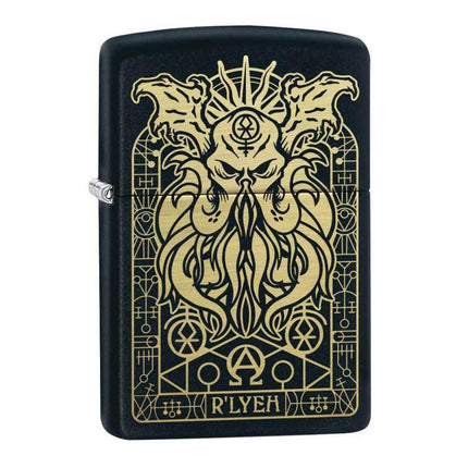 Zippo Windproof Lighter - Monster Design Black Matte Finish Metal Refillable | 29965 ,