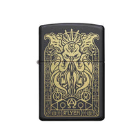 Zippo Windproof Lighter - Monster Design Black Matte Finish Metal Refillable | 29965 ,