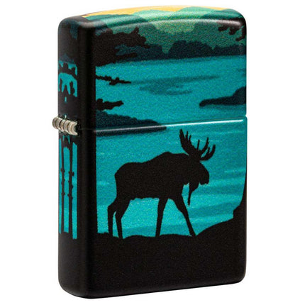 Zippo Windproof Lighter - Moose Landscape Design with 540 Color Process | 49481 ,