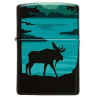 Zippo Windproof Lighter - Moose Landscape Design with 540 Color Process | 49481 ,