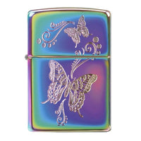 Zippo Windproof Lighter - Multi Color Butterflies Engraved Metal Refillable | 28442 ,