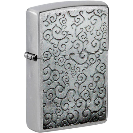 Zippo Windproof Lighter - Network of Vines Twists and Swirls Street Chrome | 48726 ,