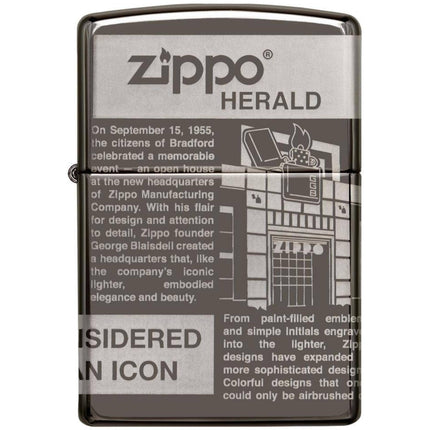 Zippo Windproof Lighter - Newsprint Design Refillable Metal Construction | 49049 ,