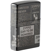 Zippo Windproof Lighter - Newsprint Design Refillable Metal Construction | 49049 ,