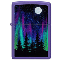 Zippo Windproof Lighter - Night in the Forest Design Purple Matte Finish | 48565 ,