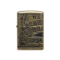 Zippo Windproof Lighter - Ouija Board Design Antique Brass Finish Refillable | 49001 ,