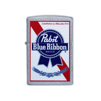 Zippo Windproof Lighter - Pabst Blue Ribbon Street Chrome Finish Refillable | 49078 ,