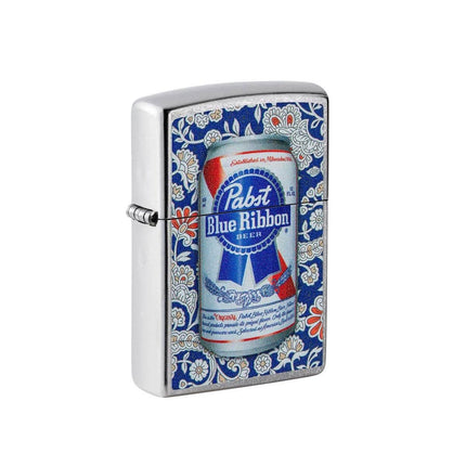 Zippo Windproof Lighter - Pabst Blue Ribbon Street Chrome | 49821 ,