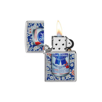 Zippo Windproof Lighter - Pabst Blue Ribbon Street Chrome | 49821 ,