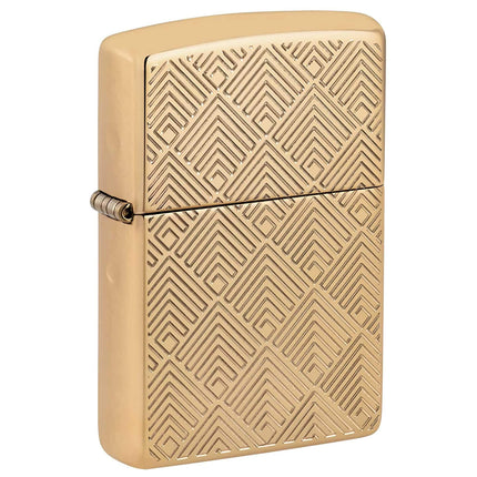 Zippo Windproof Lighter - Pattern Design Armor High Polish Brass Finish | 48570 ,