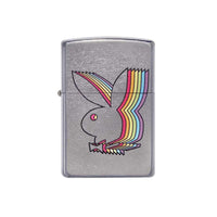 Zippo Windproof Lighter - Playboy Rabbit Design Street Chrome Finish Pocket | 49343 ,