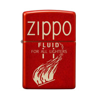 Zippo Windproof Lighter - Retro Design Metallic Red Finish Refillable | 49586 ,