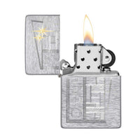Zippo Windproof Lighter - Retro Zippo Design Brushed Chrome | 49801 ,